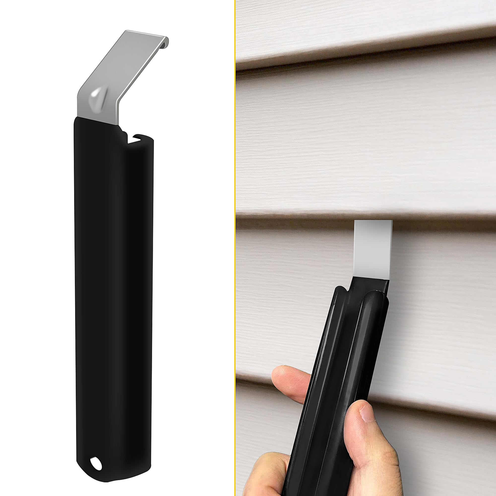 7in Vinyl Siding Removal Tool,Vinyl Siding Zip Tool with Steel Blade and Long Handle,Installation and Removal Tool for Vinyl Sidings,Without Causing Any Damage to The Siding(1)