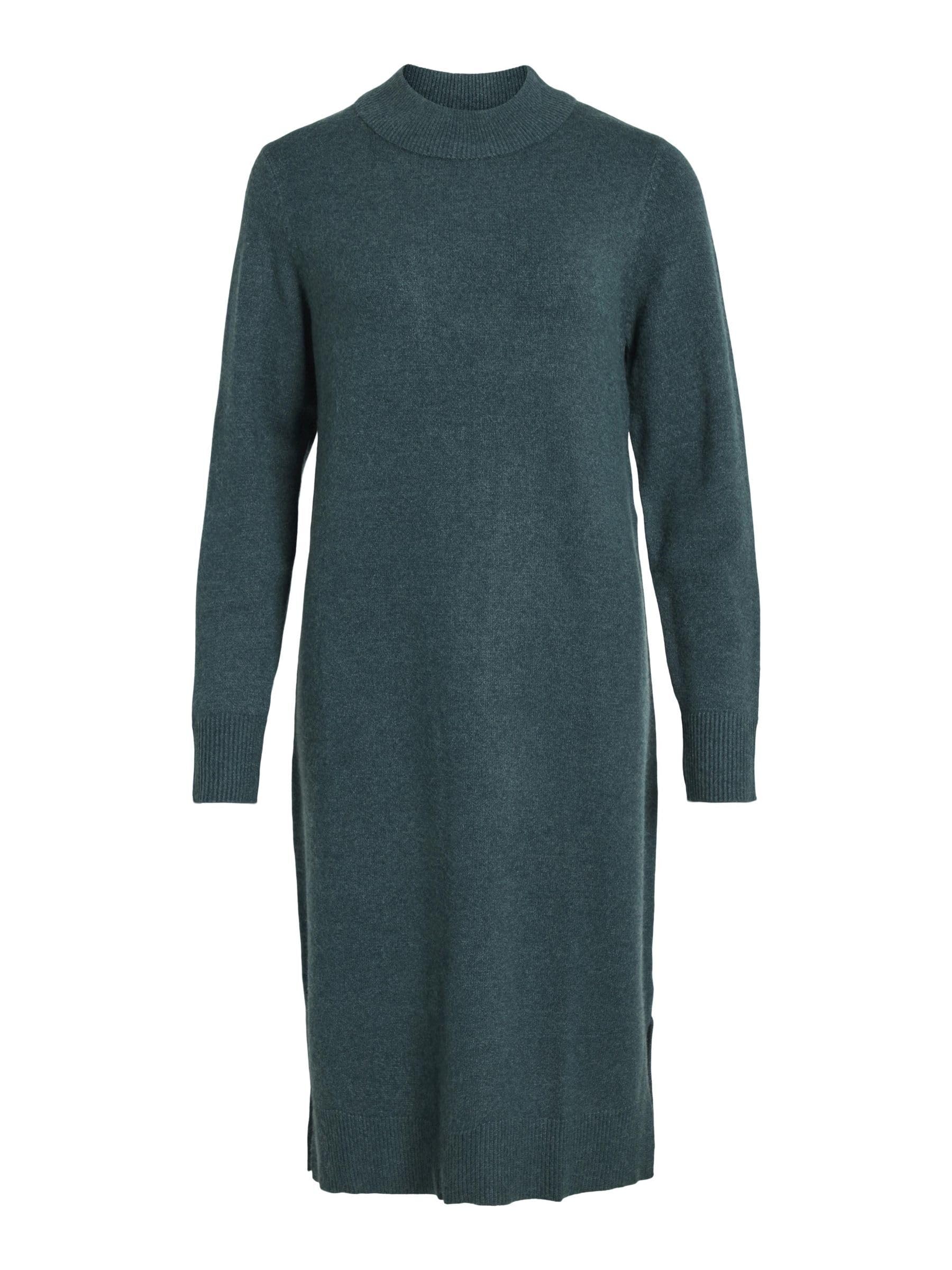 Viril Crew Neck L/S Midi Dress - Noos, Green, XS