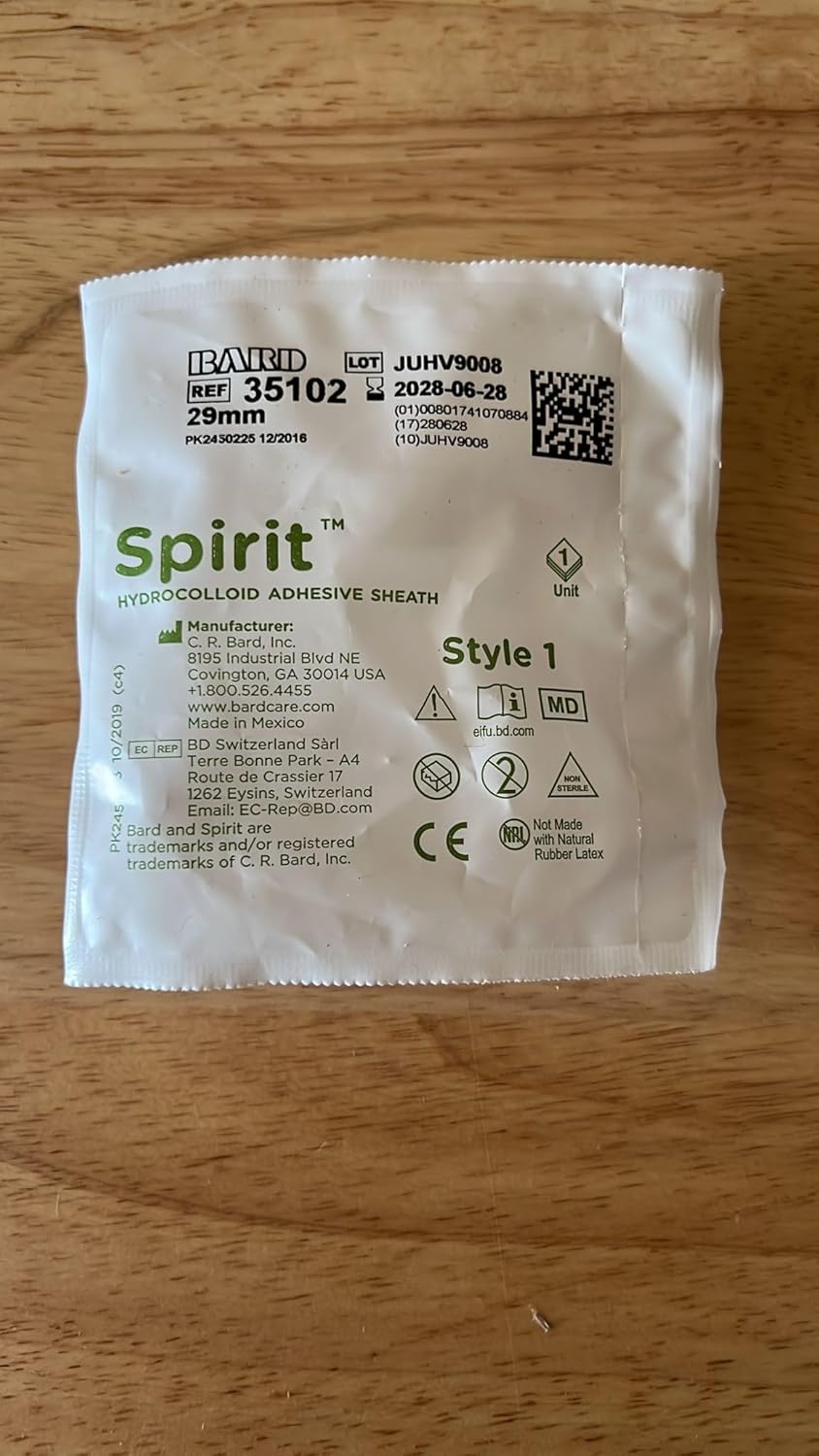 30 Pack Spirit Condom Catheters Hydrocolloid Sheath Style