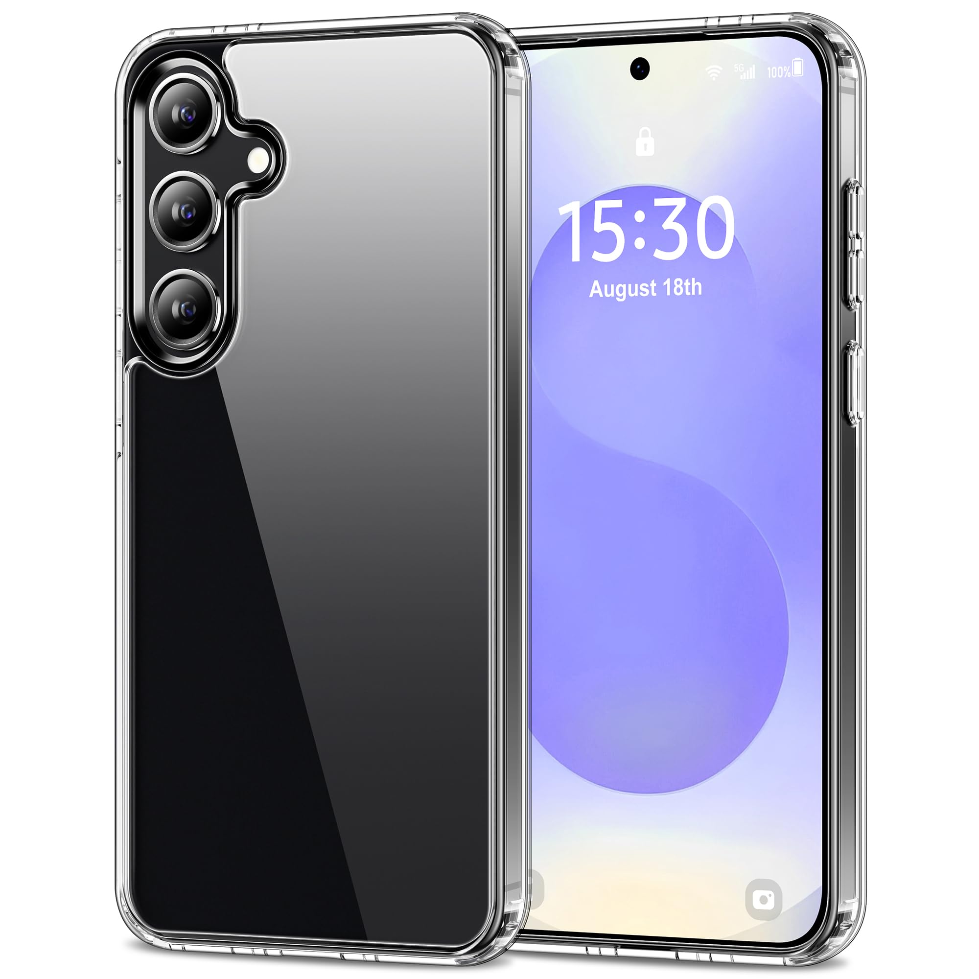 HOOMIL Case for Samsung Galaxy S25, Anti-Yellowing, Clear | Shockproof & Drop Protection, Scratch Resistant, Wireless Charging Compatible, Transparent Hard Back Phone Cover Samsung Galaxy S25 Clear