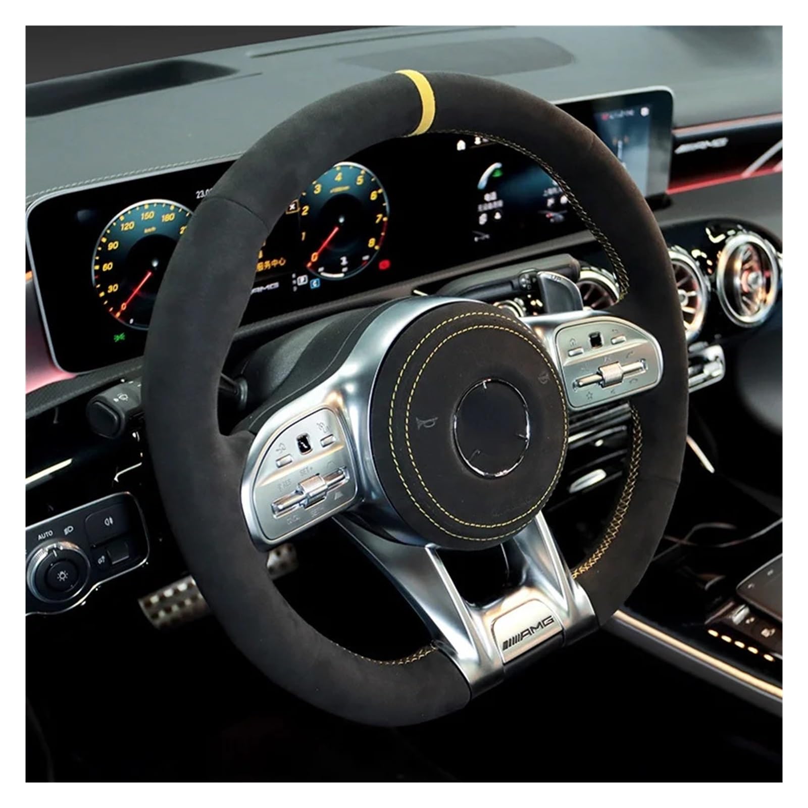 Amazon | 本物のステアリングホイールカバーメルセデスベンツ AMG GT