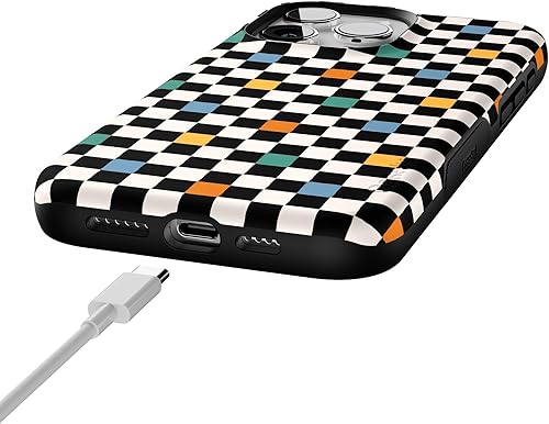 Vista 867 de Casely Funda para iPhone 15 Pro Jardín Secreto Flores mixtas Funda atrevida Compatible con MagSafe y botón de acción Jardín Secreto Floral