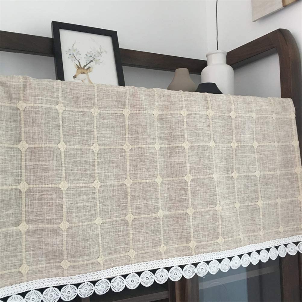 Cenefa cortinas para ventanas de cocina de lino de algodón estilo bistró moderno