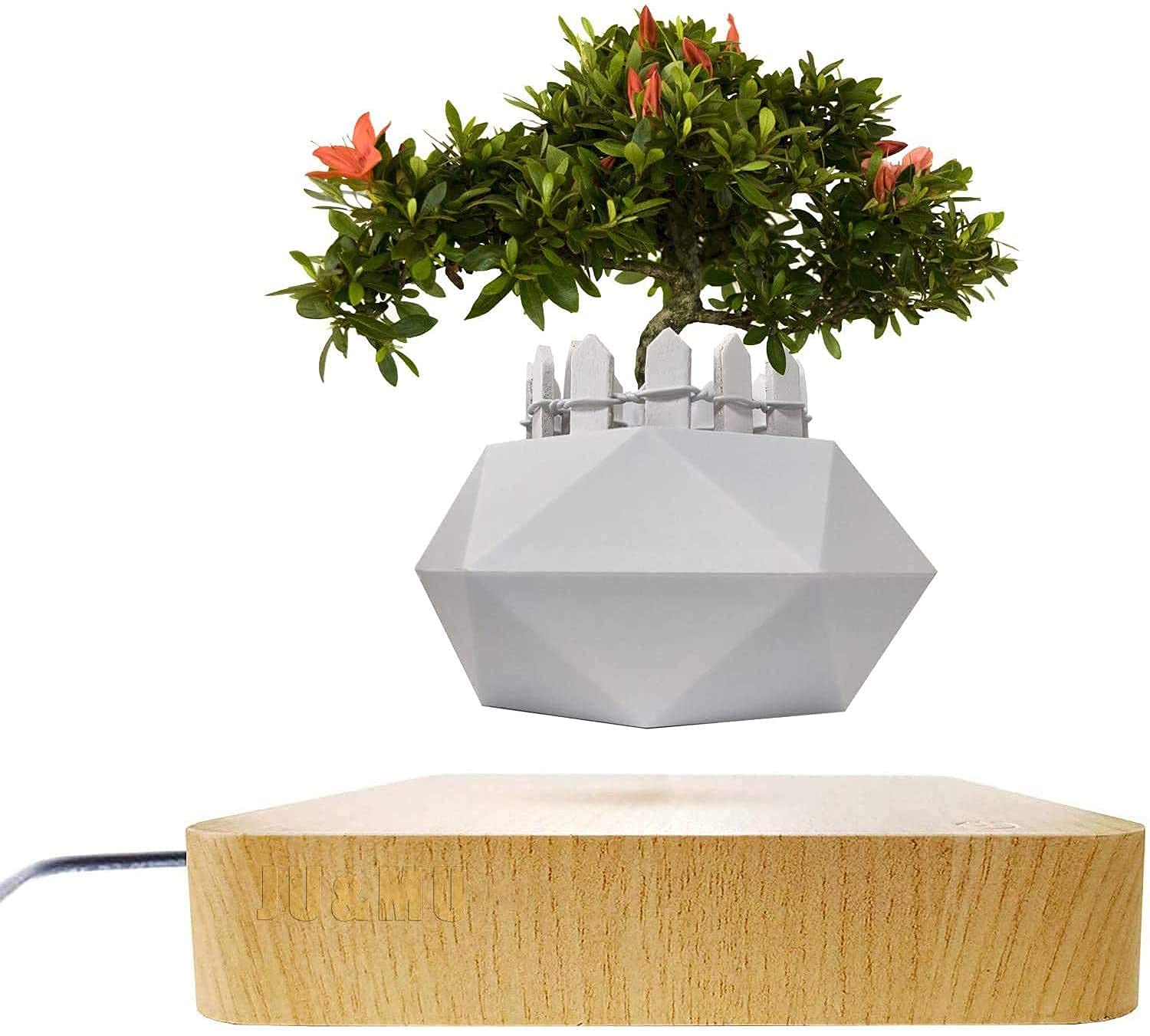 Levitating Air Bonsai Pot, Rotation Flower Pot Planters, Magnetic Levitation Suspension Floating Pot, Potted Plant Home Desk Décor in Flower Pots & Planters from Home & Garden
