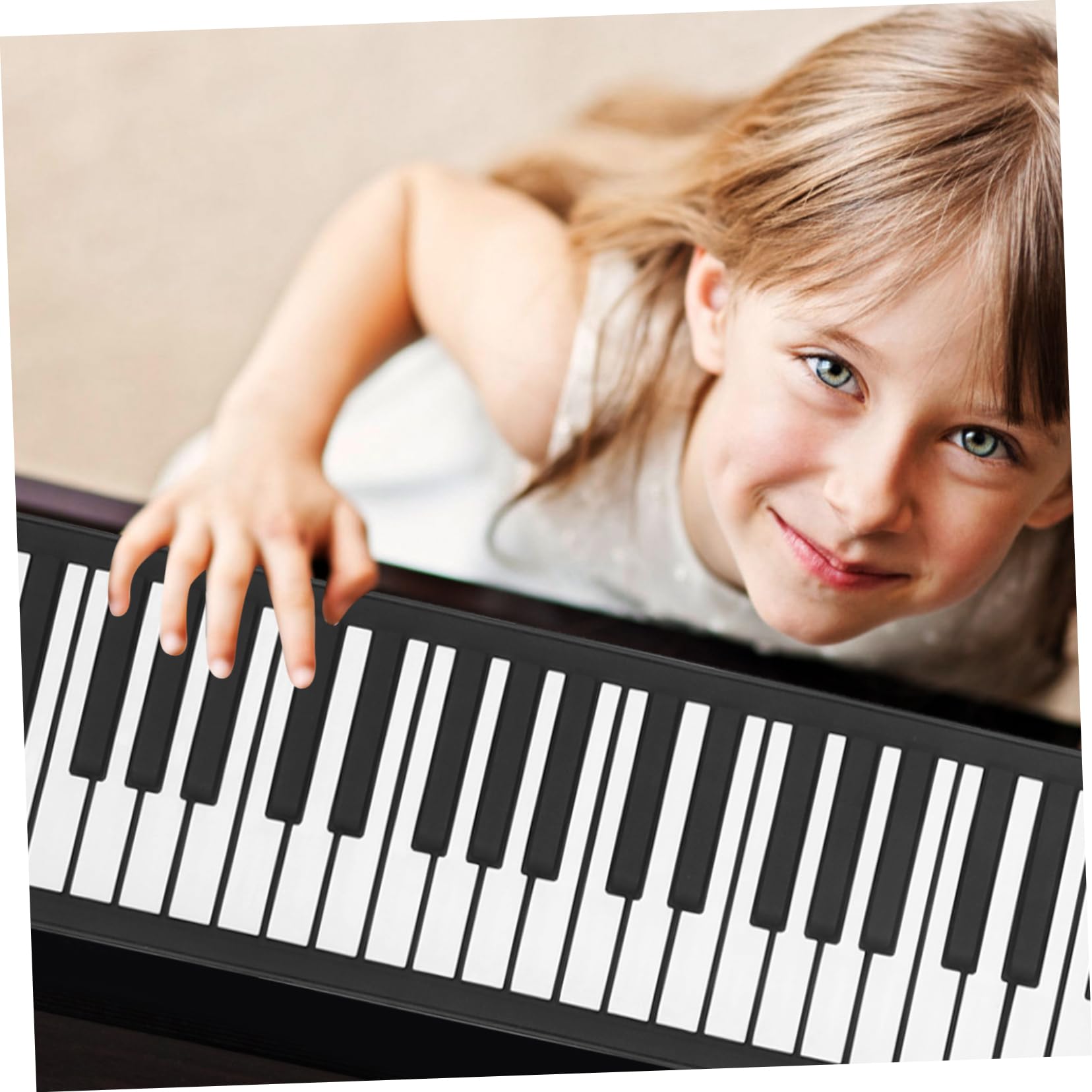 Pianoforte in Silicone con Altoparlante Integrato Portatile Pieghevole 88 Tasti e Alimentazione Usb, Tastiera Elettronica Roll Up per Principianti in Viaggio