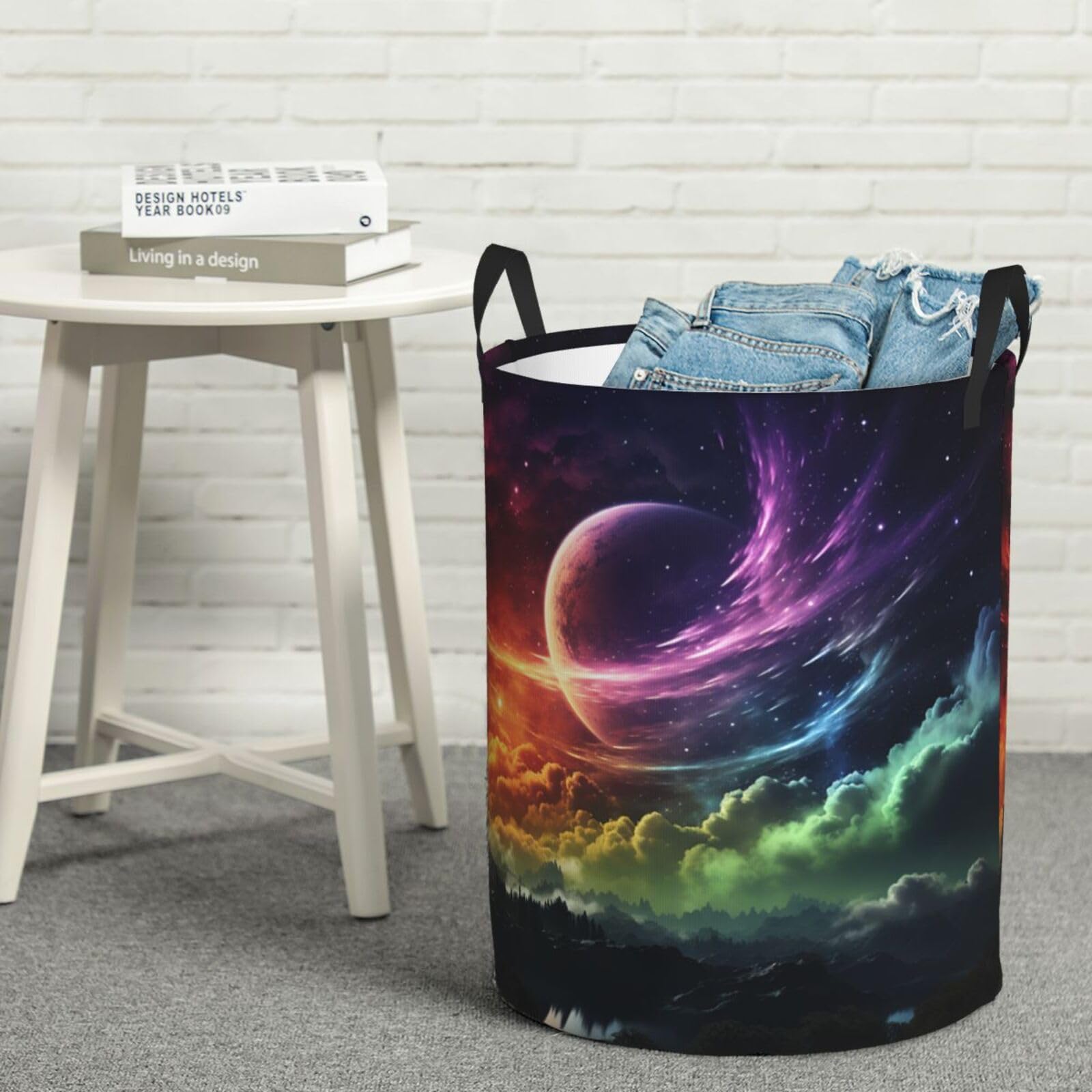 Panier de rangement arc-en-ciel pliable pour organiser la chambre d'enfant