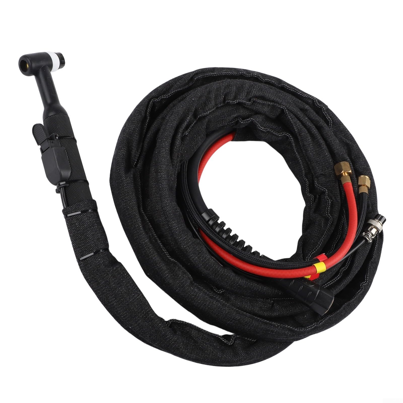 Set di bruciatori per saldatura TIG WP18 raffreddati ad acqua, con cavo da 4 m, bruciatore in bachelite di rame da 350 A, per elettrodi da 1,6 – 3,2 mm, con connettore filettato da 16 mm e custodia