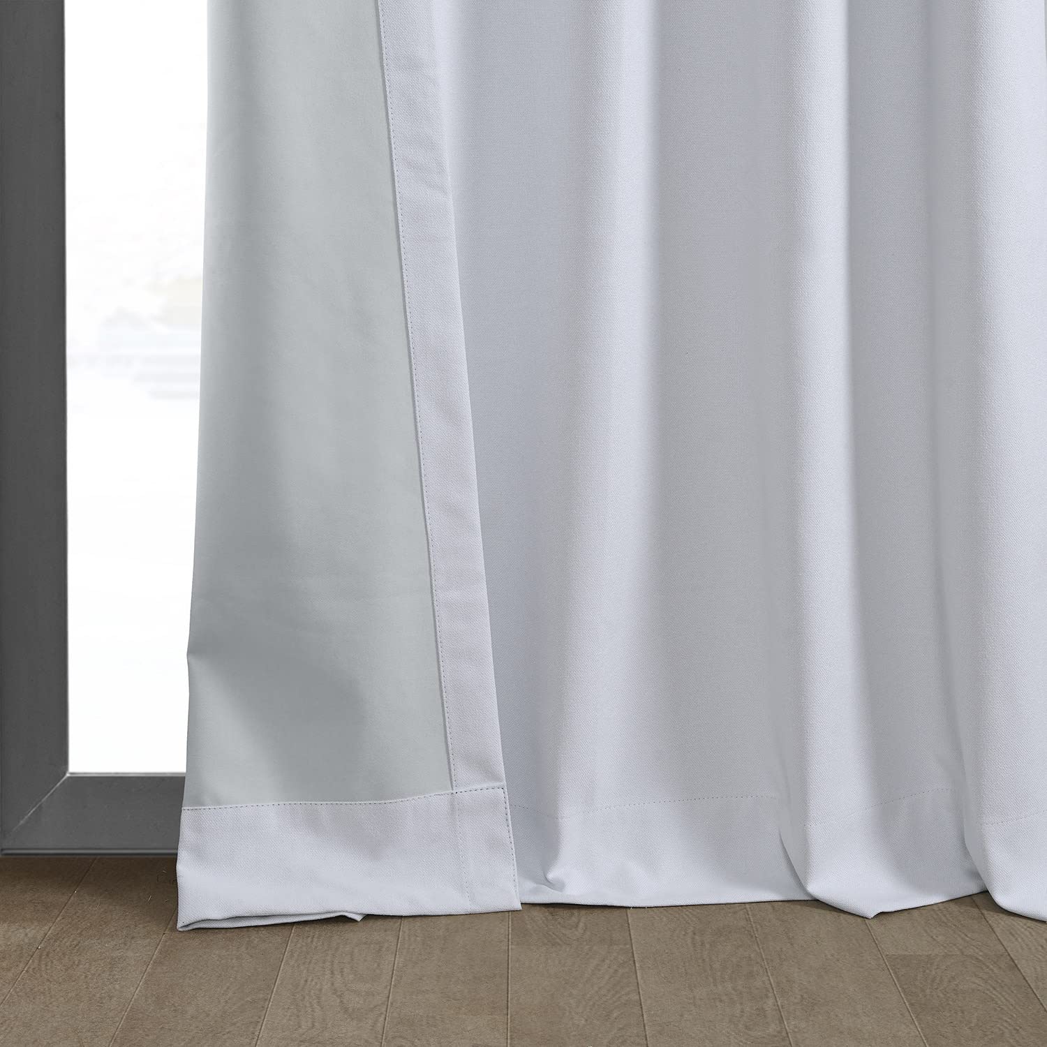 HPD Half Price Drapes Tende oscuranti vintage per camera da letto, 274 cm di lunghezza, termiche, in tessuto di lino, con blocco della luce, 1 pannello, 127 x 274 cm, bianco