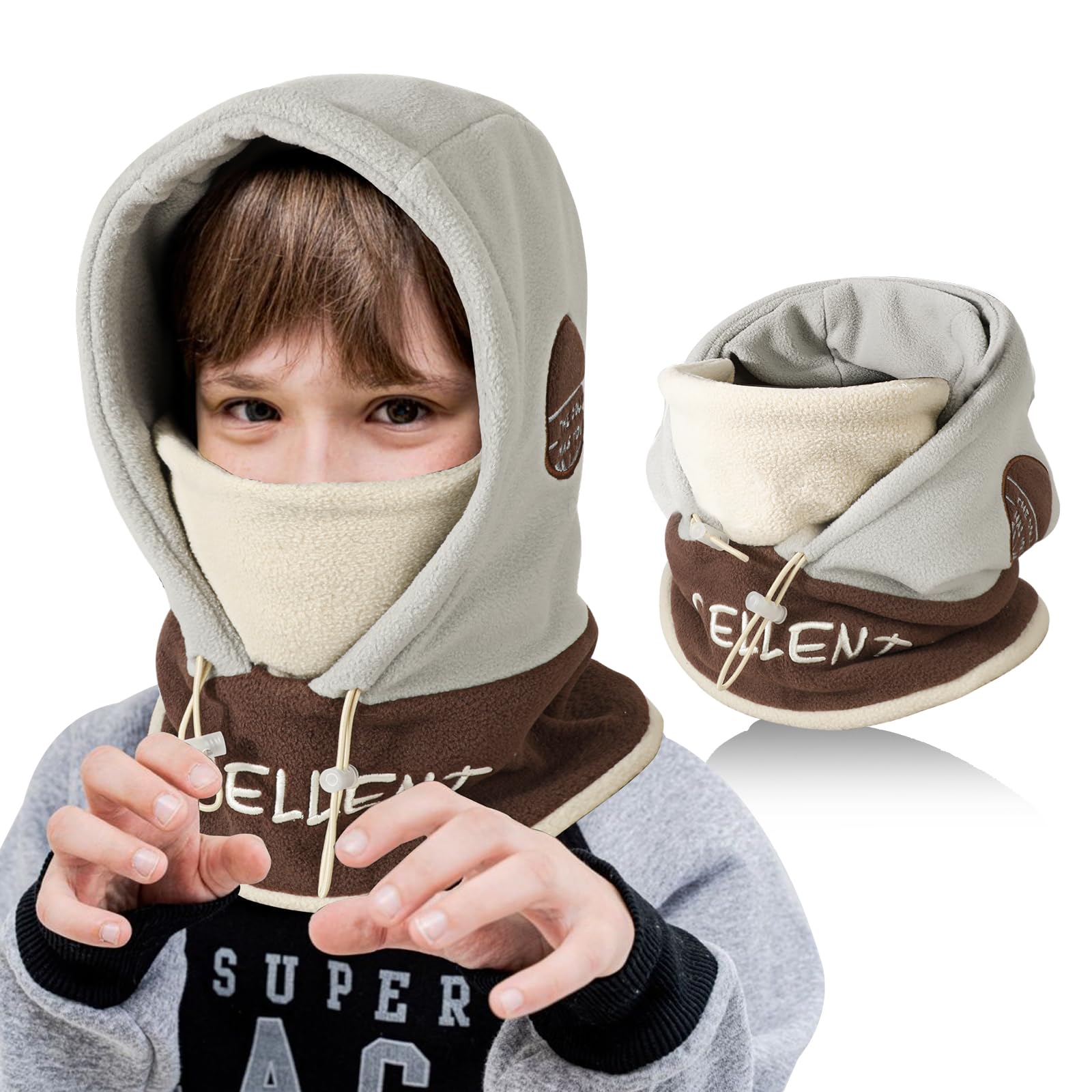 Cagoule Hiver Enfant AYPOW 2-8 Ans - Thermique, Coupe-Vent Pour Ski Et Sport
