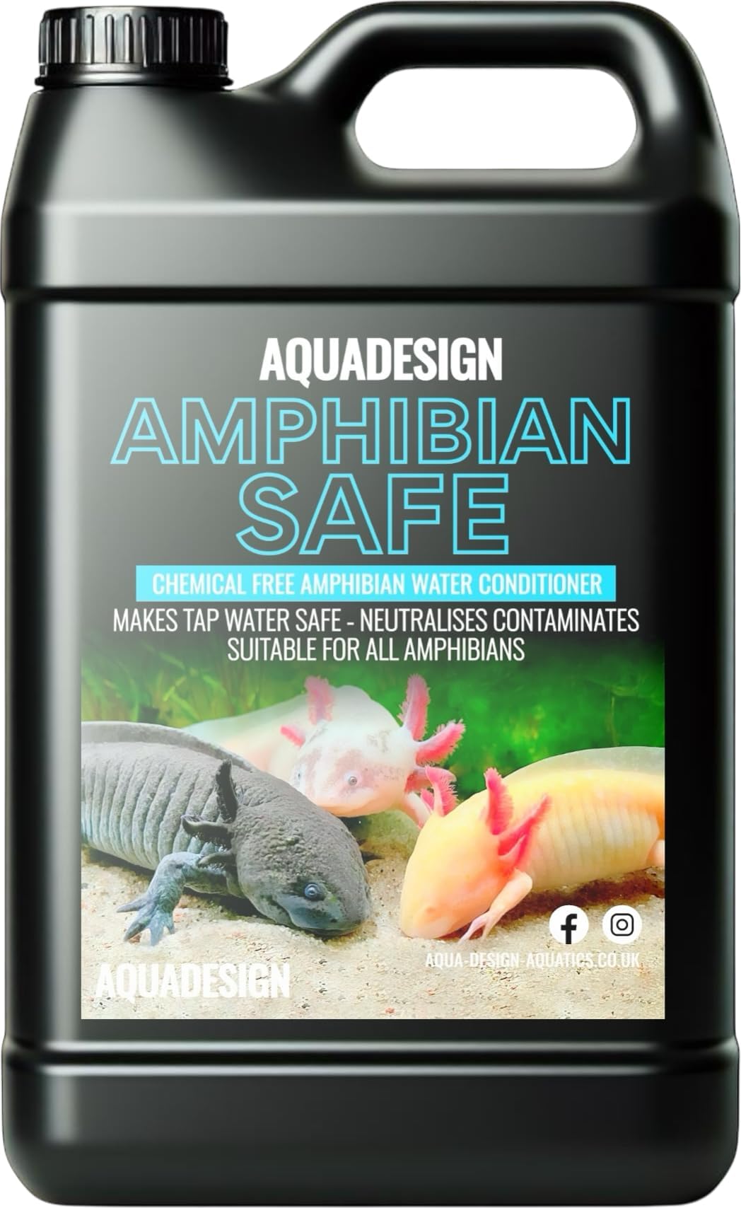 AMPHIBIAN SAFE 5000ml Tap Water Conditioner - Chemical Free - Aquarium - Axolotls Newts Frogs Salamanders