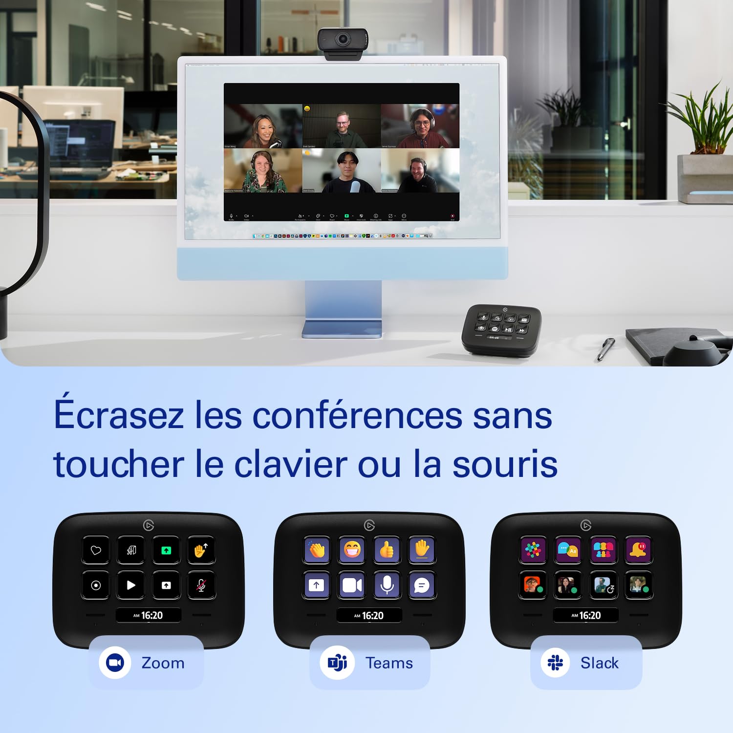 Elgato Stream Deck Neo (Noir) – 8 Touches Personnalisables, 2 Touch Points, accélérez tâches et workflows – Word, Excel, Teams, Zoom, Spotify, etc. – Compatible Mac/PC