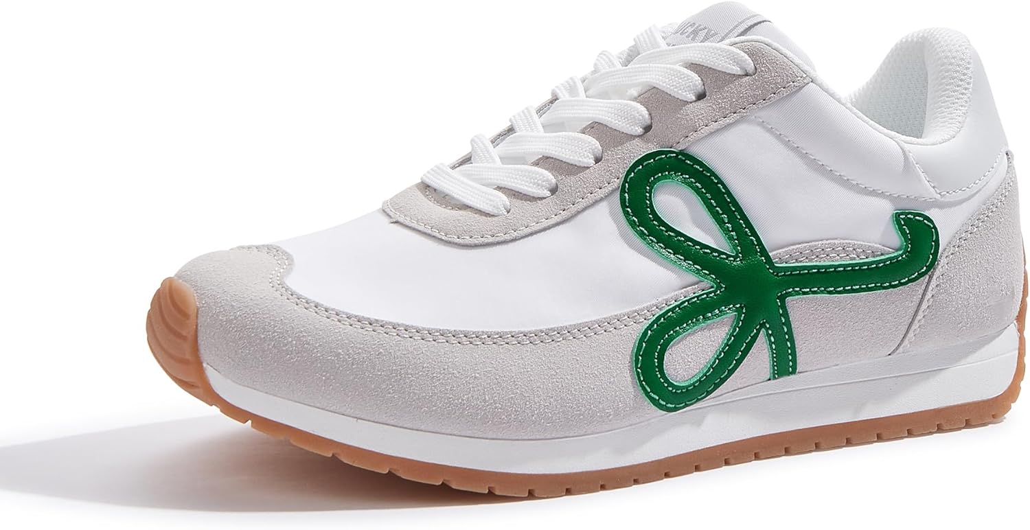 LUCKY STEP Women’s Fashion Sneakers Trendy Stylish Low Top Classic Retro Casual Ladies Comfortable Running Walking Shoes