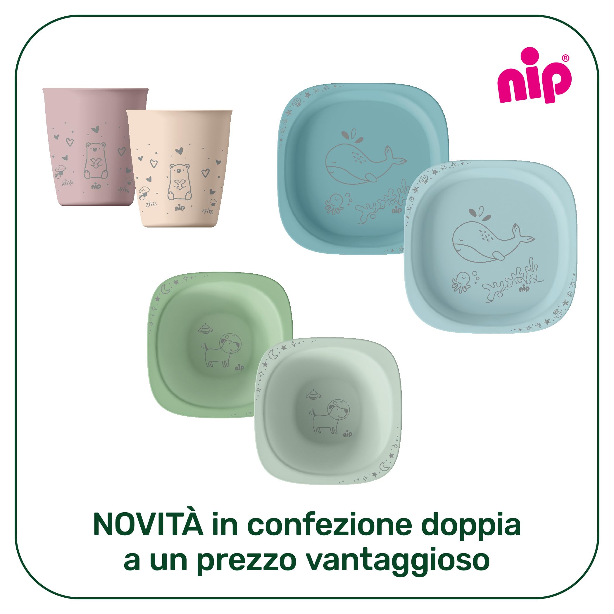 Bicchiere Sostenibile Resistente Bordo Arrotondato per Bambini 12 Mesi Ergonomico 90% Rinnovabili 2 Pezzi Rosa