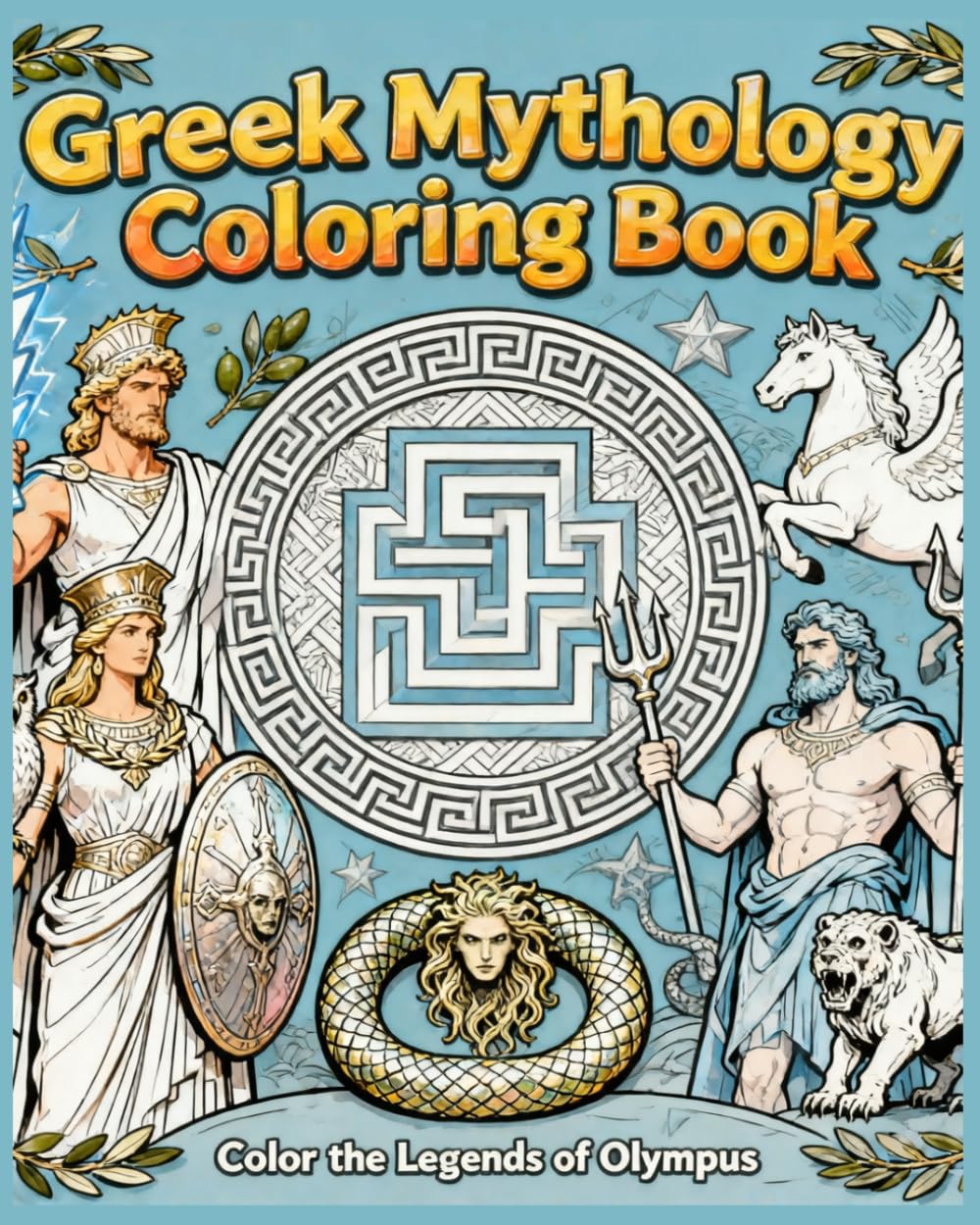 GREEK MYTHOLOGY COLORING BOOK: Color The Legends Of Olympus