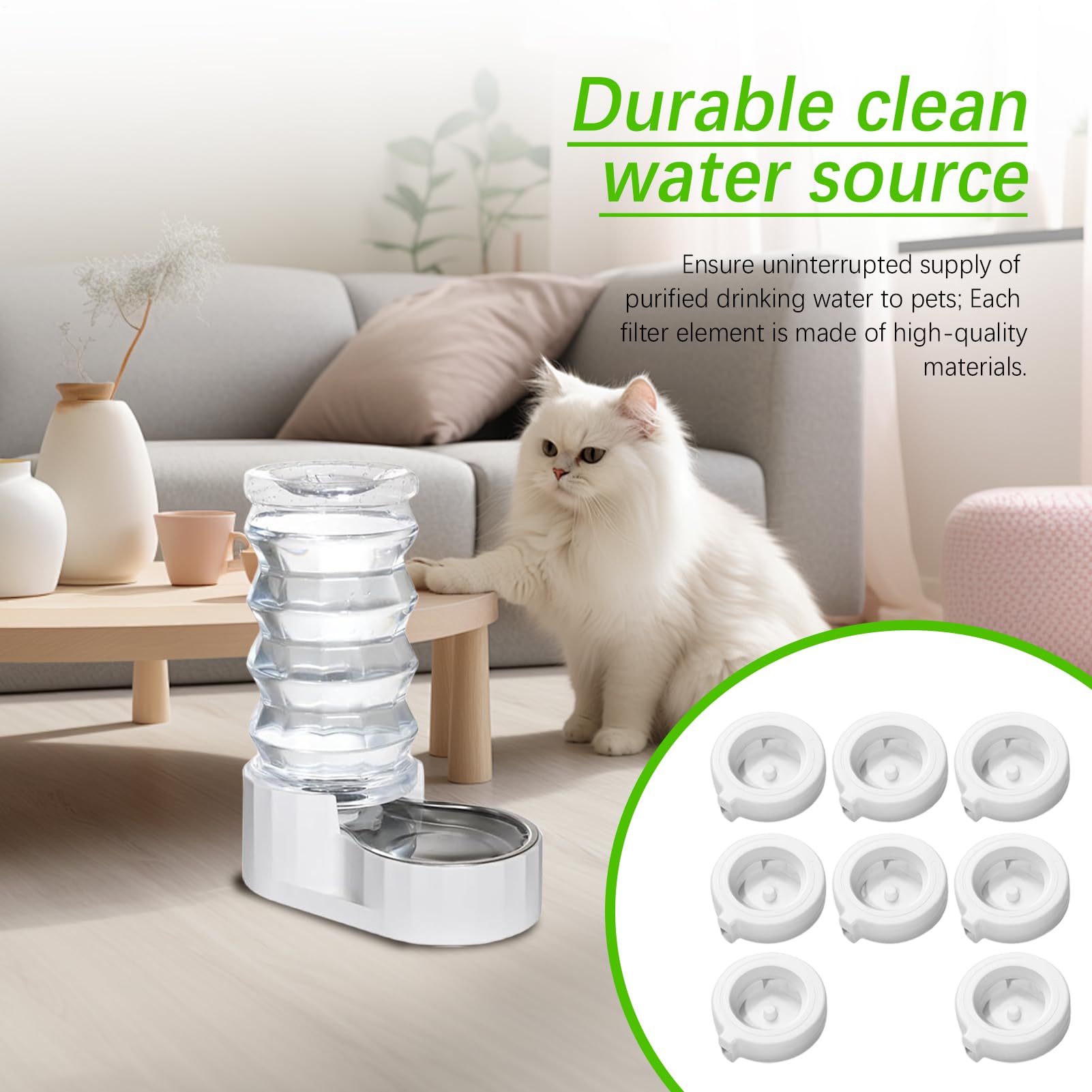 Set 4 Filtri Sostitutivi Per Fontanella Acqua Cani E Gatti – In ABS E Tessuto Non Tessuto, Purificazione E Rimozione Odori, Per Abbeveratoio Pet