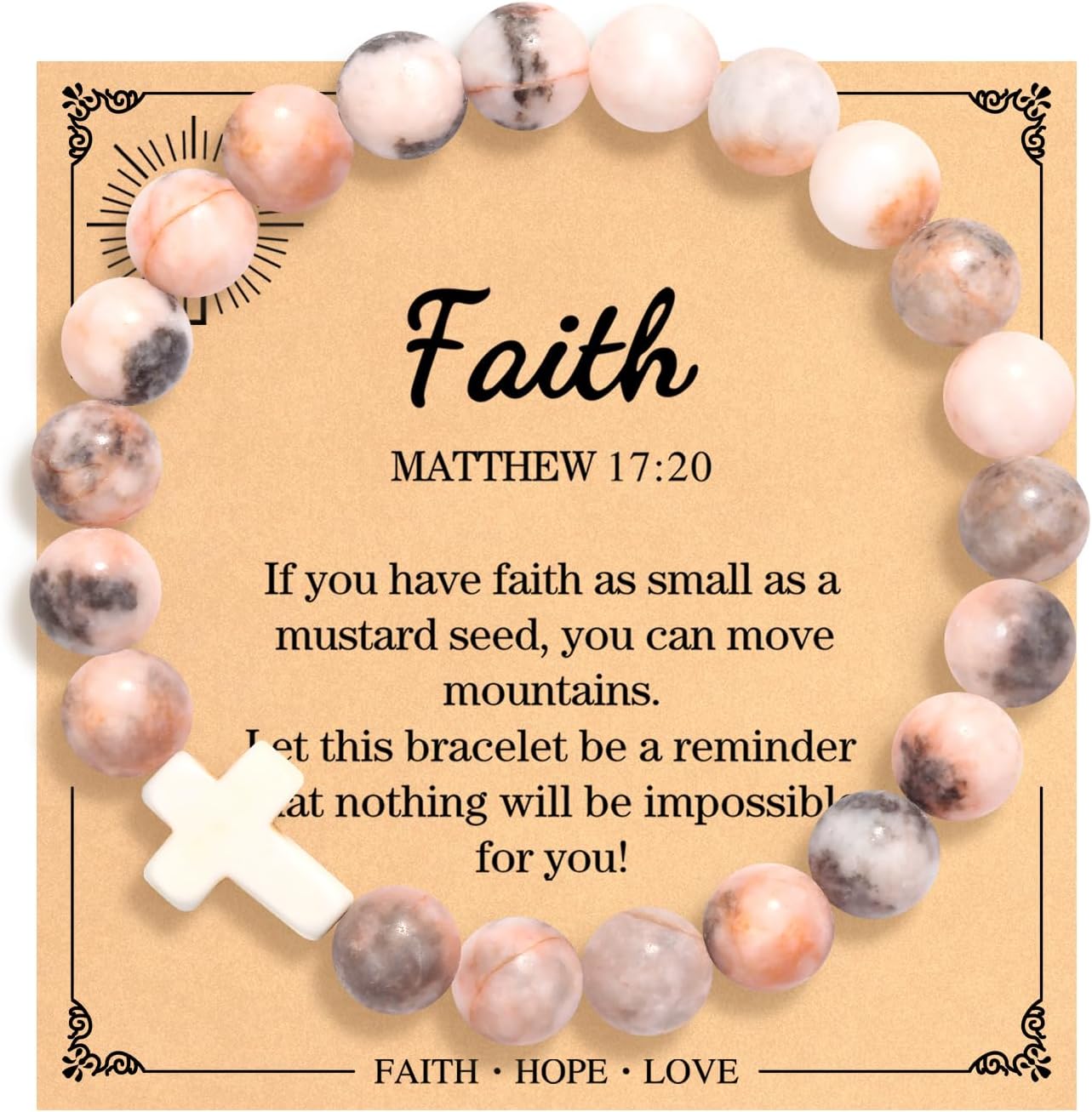 Valentines-Day Christian Gifts for Women, Stocking Stuffers Gifts Cross Bracelet, Inspirational Religious Birthday Bracelet for Her/Mom/Grandma/Daughter/Granddaughter/Friends/Sister/Godmother, Jesus Faith Jewelry