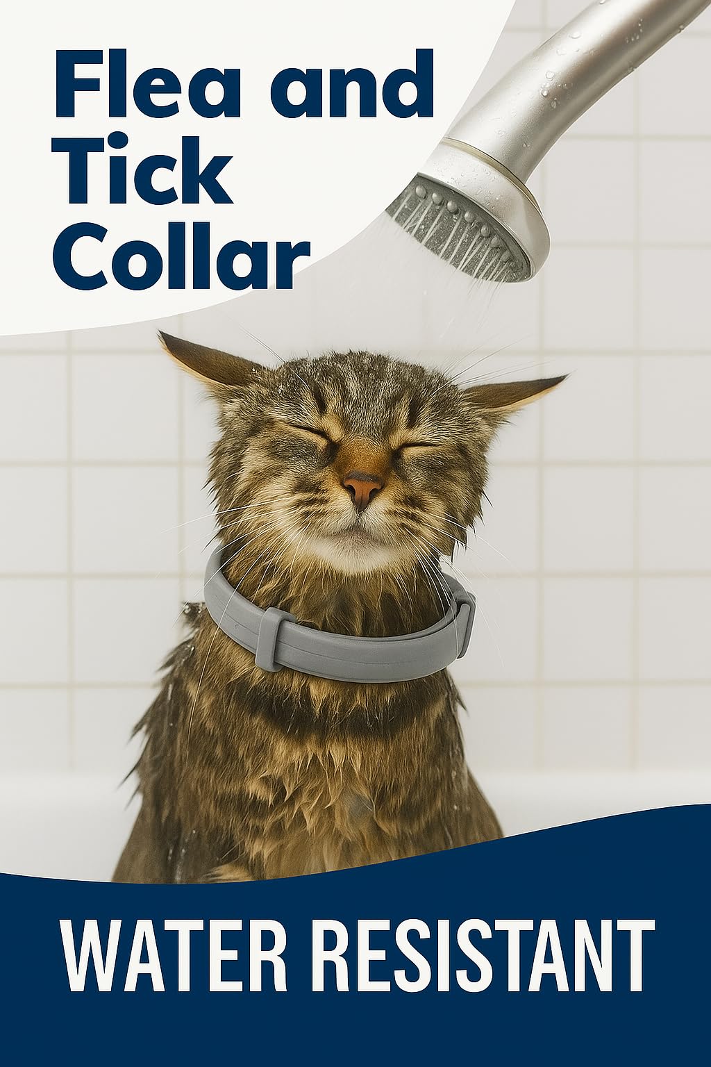 My Paris - Collier Anti-puces, Tique et poux pour Chat et Petit Chien Protection 8 Mois, Naturel, Gris, sans Odeur