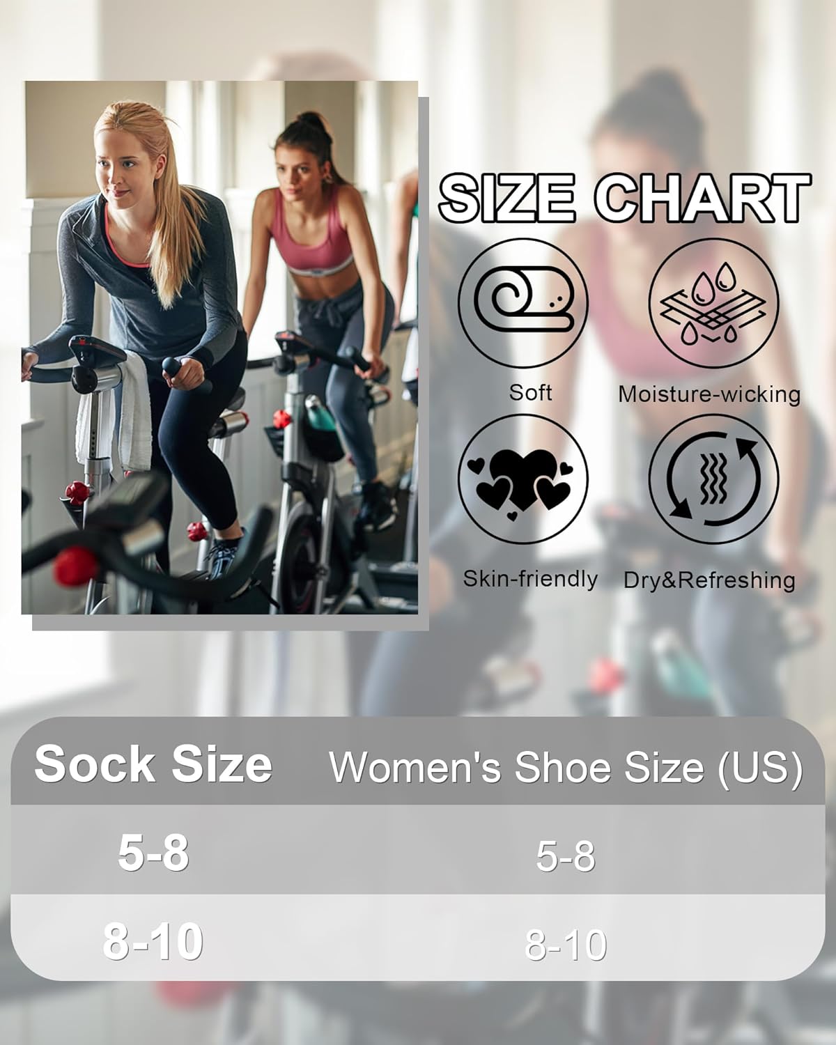 YSense 6 Pairs Womens Ankle Socks Cotton Cushioned Athletic Running Socks with Moisture-Wicking - Image 5