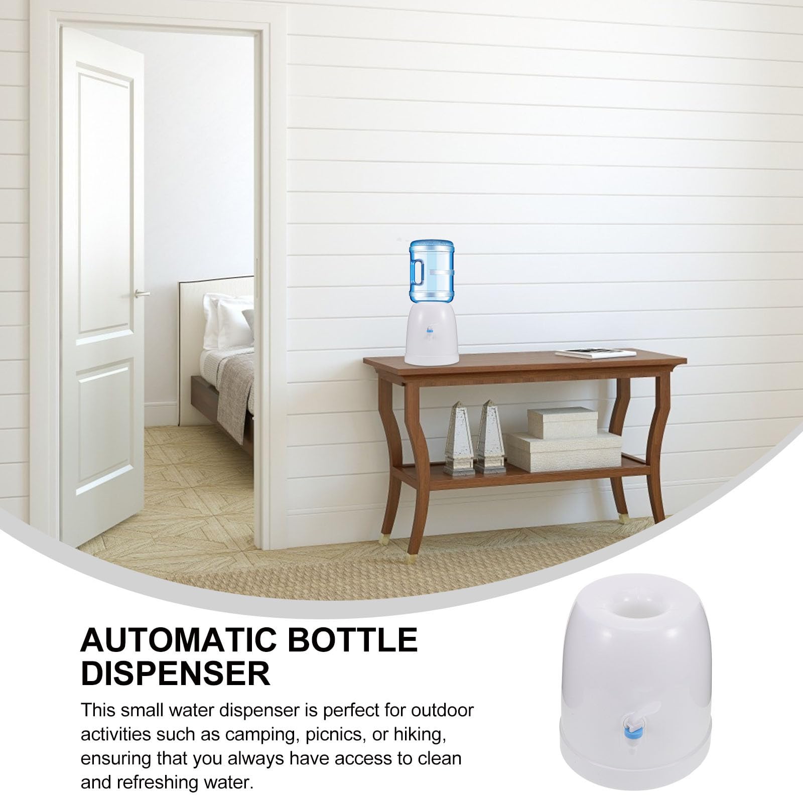Dispensador de Agua Plástico Reutilizable Mini Grifo de Escritorio Blanco