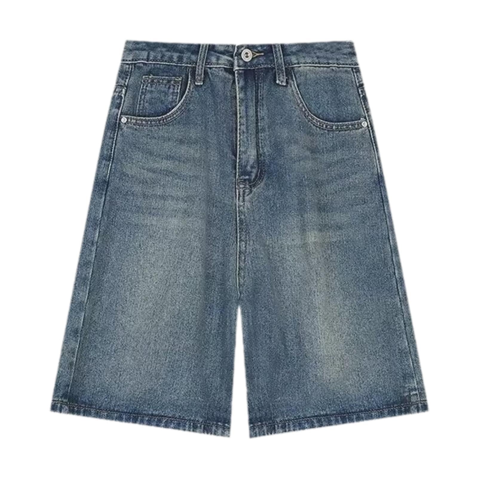ATORSE™ Womens Denim Shorts Trousers Breathable Five Points for Vacation Beach Party L Dark Blue-image-29
