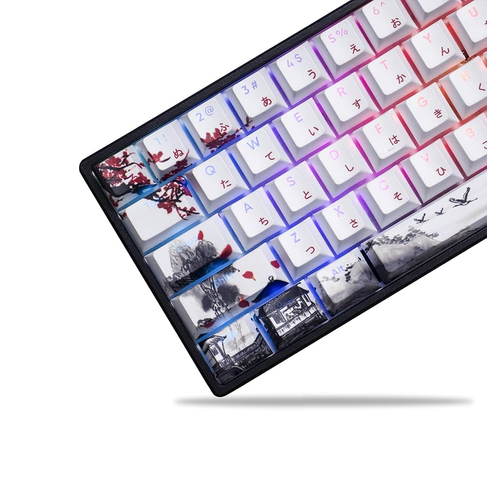 SIAM SHADE X 〜The Perfect Collection〜 GMKWTL XVX PBT Japanese Keycaps - Shine Through Plum Blossom