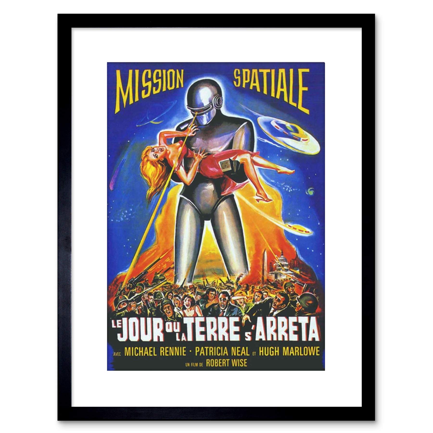 Wee Blue CooMOVIE FILM DAY EARTH STOOD STILL FRENCH FRANCE SCI-FI FRAMED PRINT F97X2371