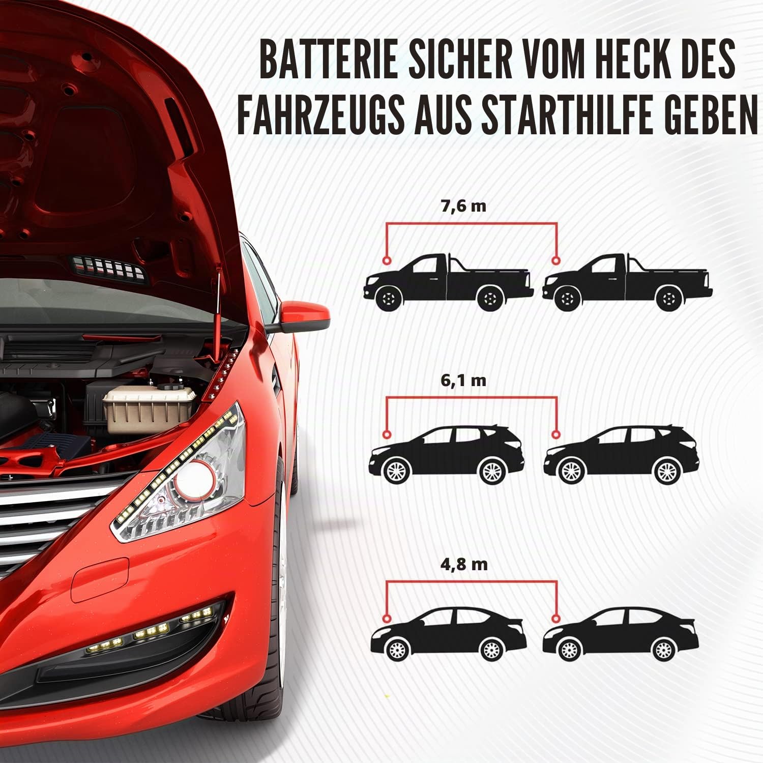 Energizer Starthilfekabel für Autobatterie, Robustes Kfz-Starthilfekabel für Starthilfe, Leere oder schwache Batterien, mit Tragetasche im Lieferumfang enthalten (1 Gauge)