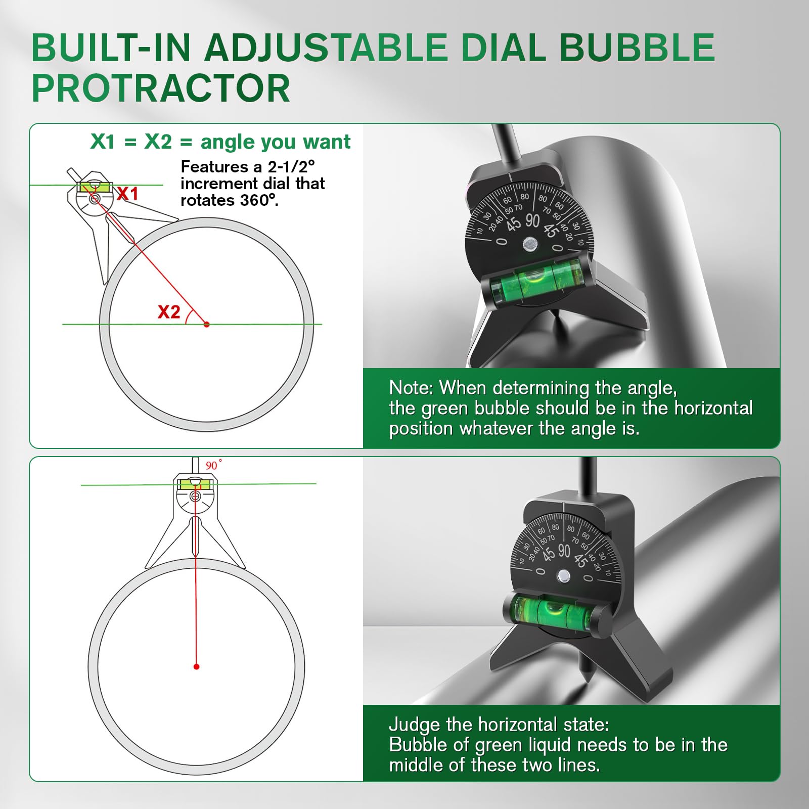 Anblak Pipe Center Finder, Pipefitter Tools w/Magnetic Centering Head, Pipe Fitting Tools Center Finder to Measure Pipe Diameter from 1-1/2" to 6" Diameter, 2.75" Y-Shape, Black — Amazon image 7