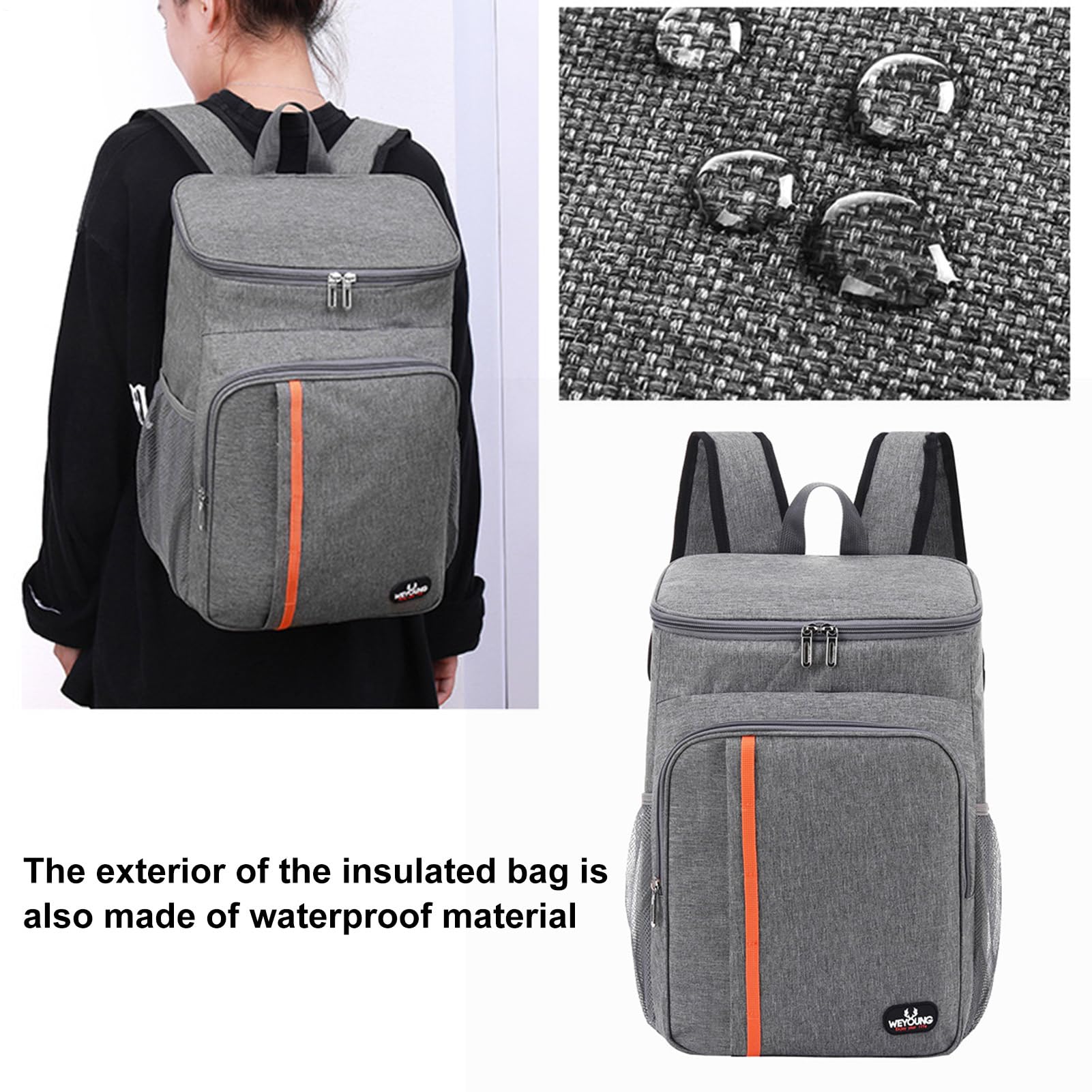 Mochila Aislada - Térmica De 18 litros, Aislante A Prueba De Fugas Multifuncional | Blsa De Almacenamiento Portátil para Picnic Al Aire Libre, Refrigerador para Viajes, Camping, Senderism