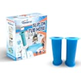 Rinseroo Tub Hose & Replacement Connectors Bundle: No-install, Ultra Flex Hose & 2 Pack Slip-On Hose Attachments for Hair Washing, Baby or Dog Bath - Fits All Spouts Up to 3" Wide