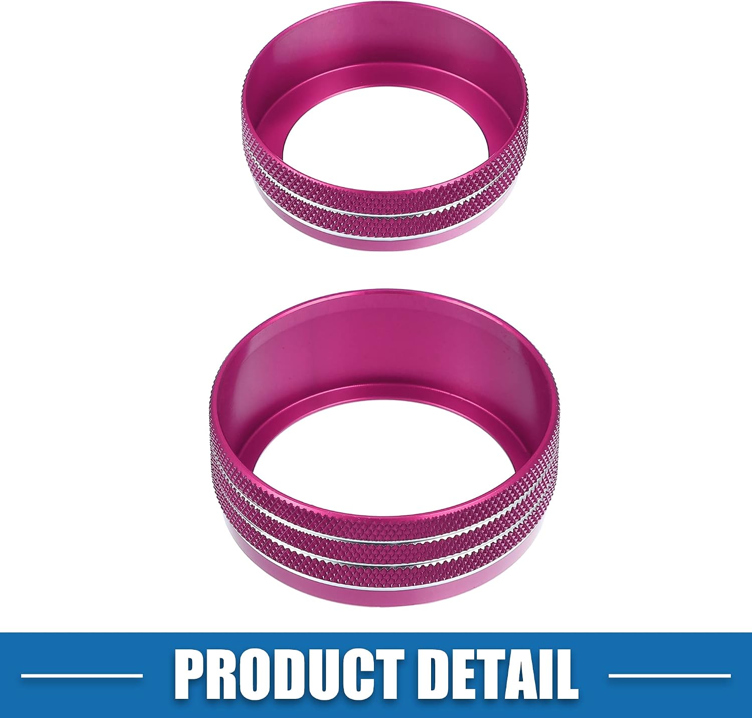 Car Air Conditioner Knobs Decals AC Radio Switch Knob Cover for Dodge Durango 2014-2020 for Jeep Cherokee Grand Cherokee 2014-2021 Pink (Set of 3)