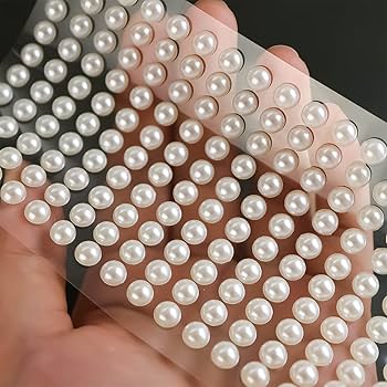 パール様ご確認用です Amazon | 129 ラインストーンシール(デコシール) パールタイプ 6