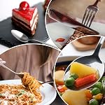 Aen Art Flatware Prêt, 24-Piece Set en argent inoxydable avec couteaux à steak pour 4, Miroir Couverts polis Ensemble d'Utensile pour Home Restaurant Hôtel, Lave-vaisselle Coffre-fort