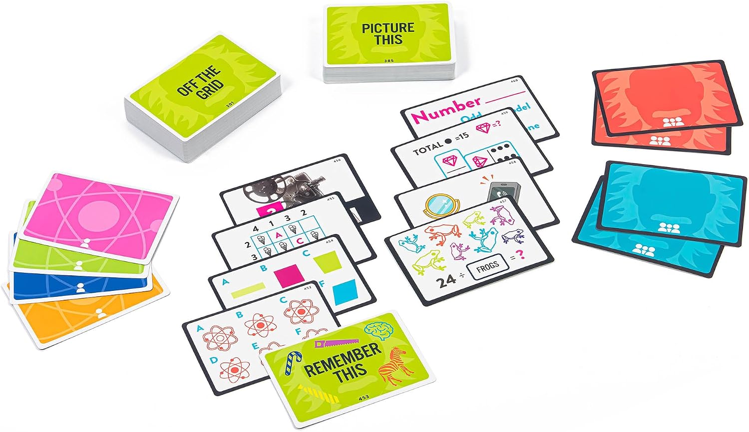 Professor Puzzle: Einstein: The Card Game - The Fast Paced Puzzle-Solving Race, Visual-Number-Word Challenges, 8 Categories, Ages 13+, 2-8 Players