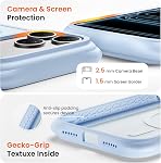 ORNARTO Magnetic for iPhone 17 Pro Case, 7X Military-Grade Drop Protection, Slim Shockproof Translucent Matte Phone Case for iPhone 17 Pro 6.3”, Baby Blue