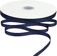 Vista 12 de Cinta de grogrén de musgo de 3/8 pulgadas a granel de 100 yardas, rollo de cinta fina verde oscuro para manualidades, cinta de tela sólida