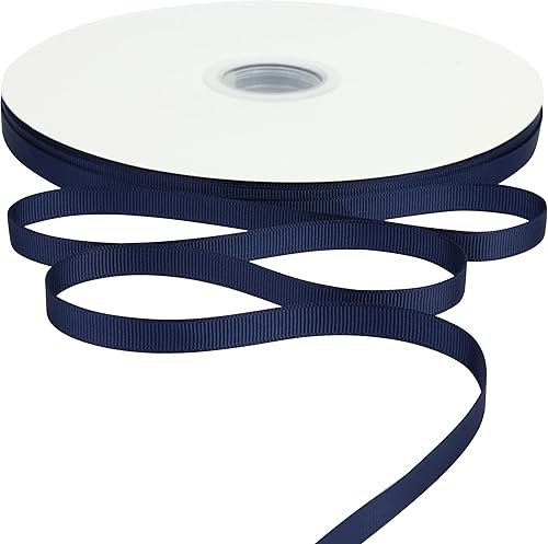 Miniatura 12 de Cinta de grogrén de musgo de 3/8 pulgadas a granel de 100 yardas, rollo de cinta fina verde oscuro para manualidades, cinta de tela sólida