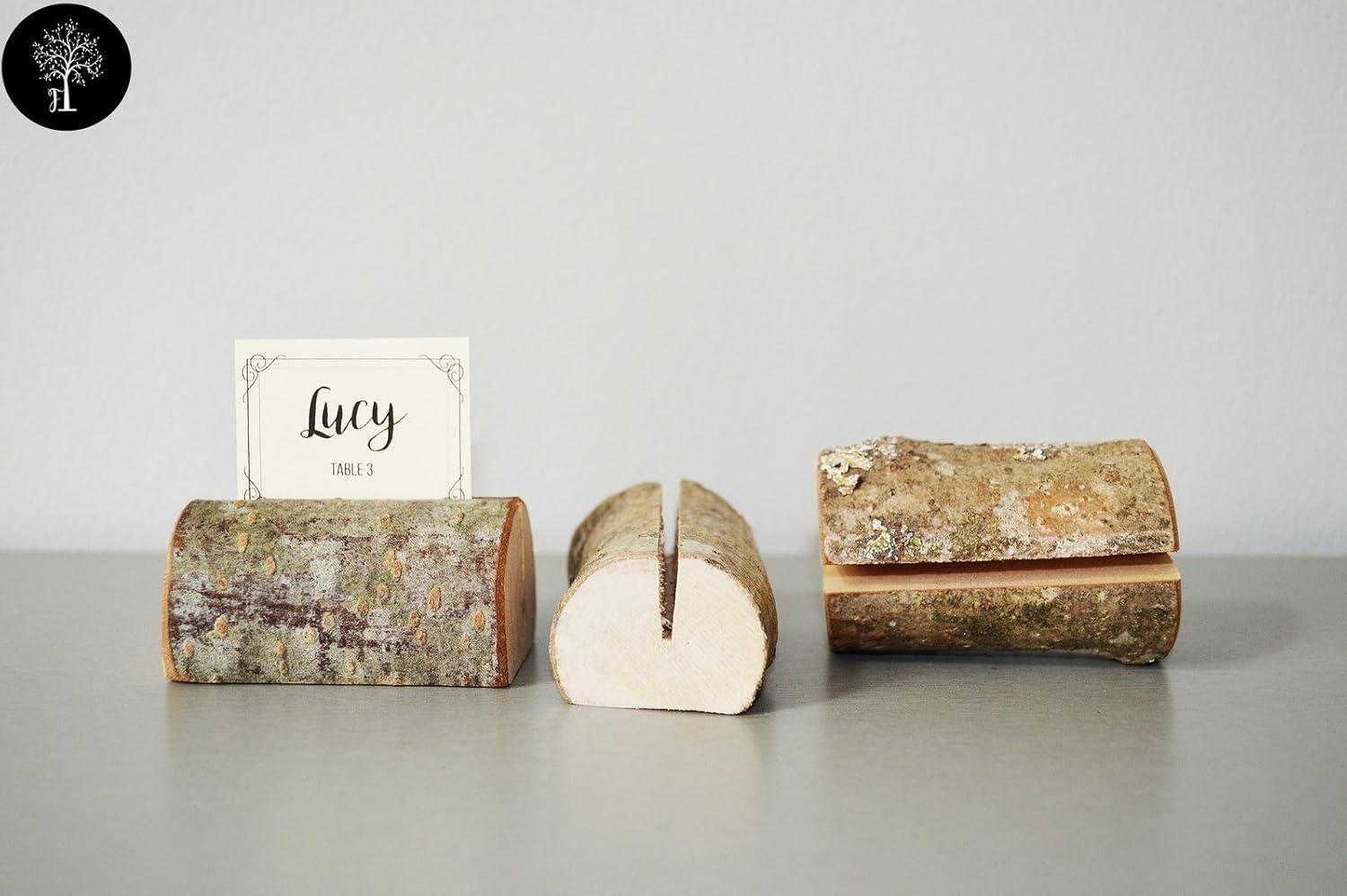 Set of 50 place card holders, name card holders, rustic wood card holder, shabby
