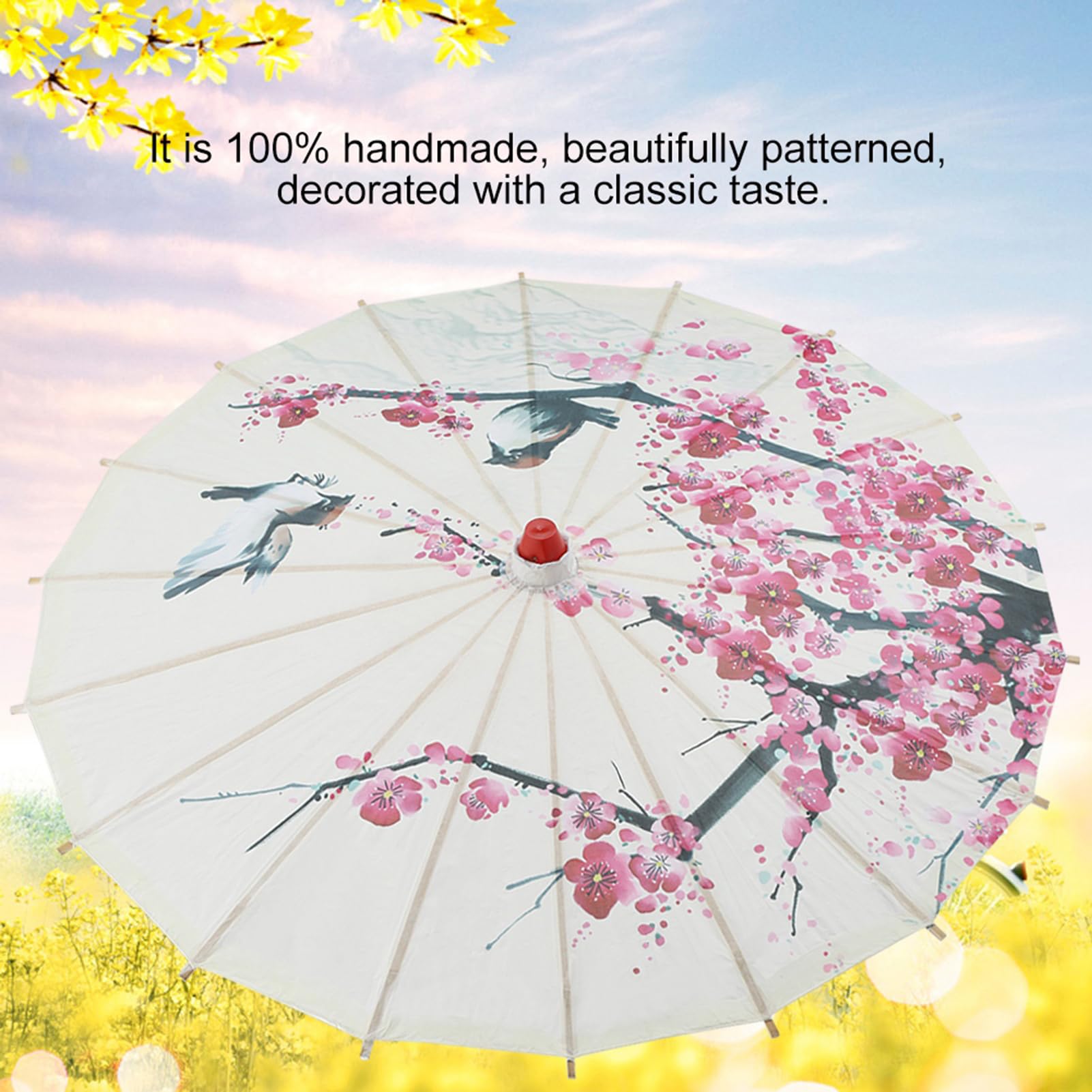 Ombrello Cinese Oliati Fatti a Mano di Piccole Dimensioni per Le Donne Ombrellino Parasole Giapponese Arte Cinese Ombrello di Danza Classica Fiore di Prugna