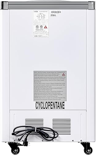 Vista 48 de KoolMore - Vitrina comercial para congelador de helados MCF-6C, congelador superior de vidrio con 2 cestas de almacenamiento y tapa deslizante