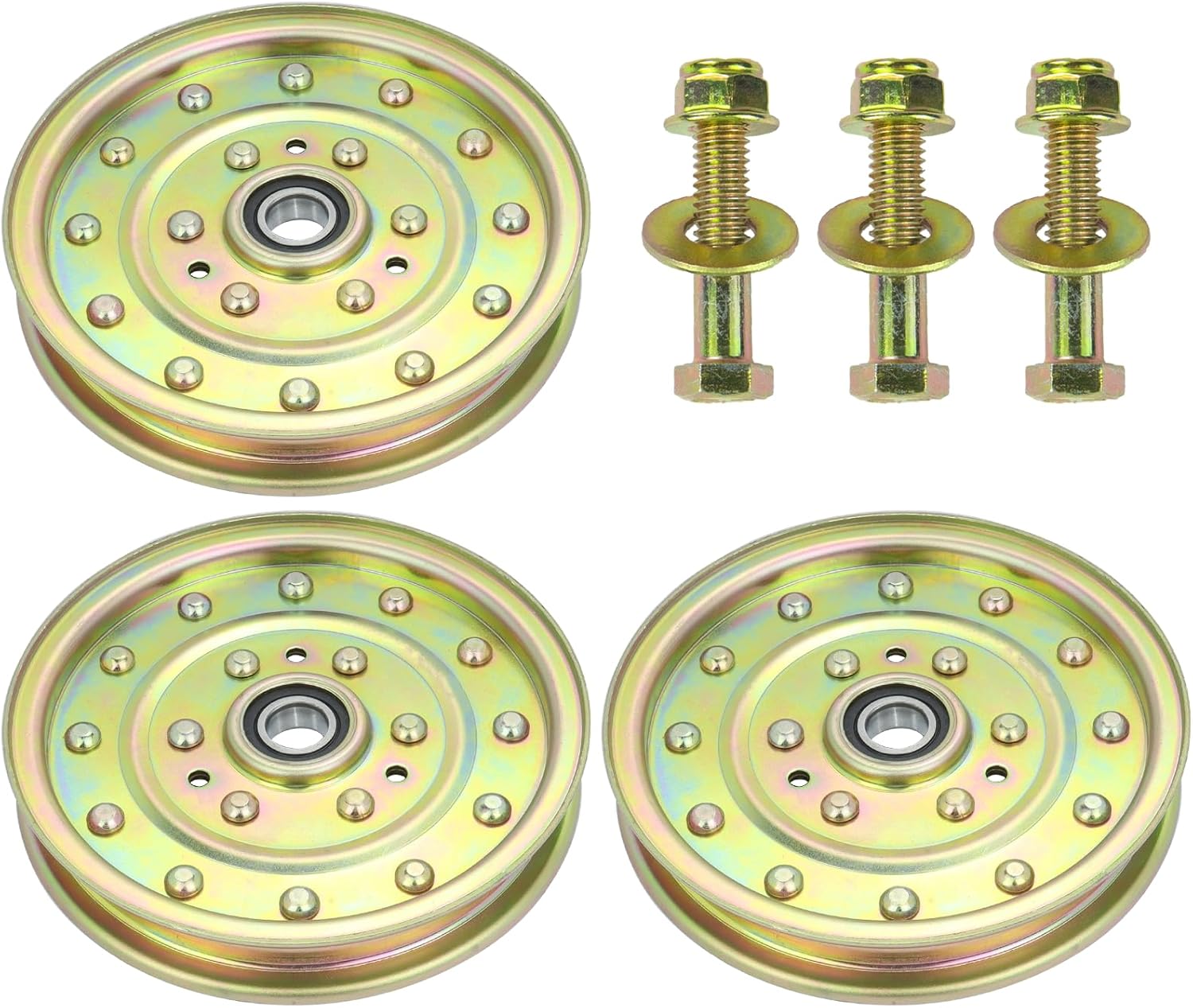GELASKA 3 Pack 1-633109 Idler Pulley Replaces 1-633109 126-7685 132-9424 116-4667 539102610 for eXmark 60 inch, eXmark Lazer Z Mowers, Toro 48 inch Z400 Z500 Z528 Z553 Z555 Z560 Z580 Z Master Mowers