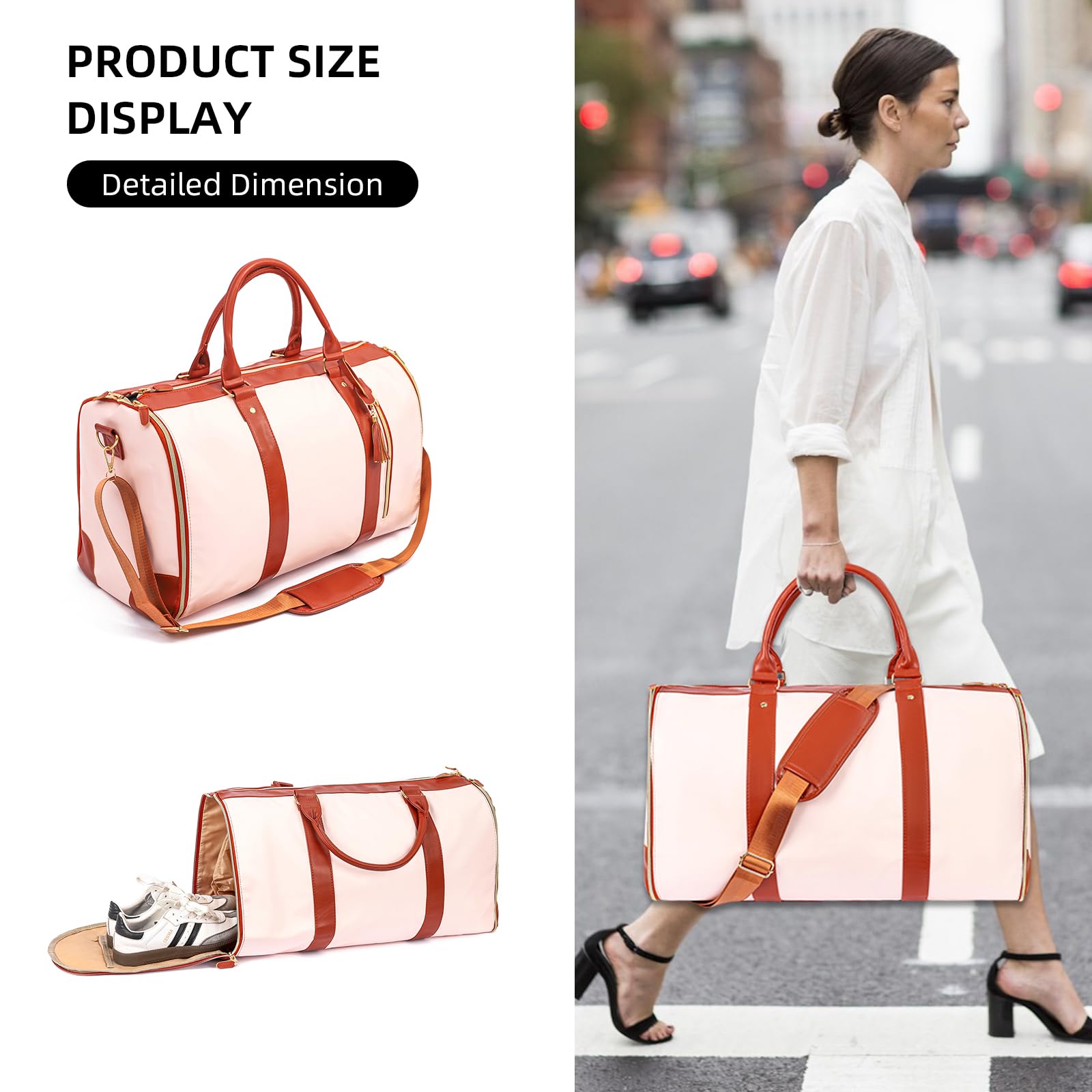 Bolsa de ropa de mano para colgar ropa, maleta, traje de viaje, con correa para el hombro, para viajes, hombres y mujeres