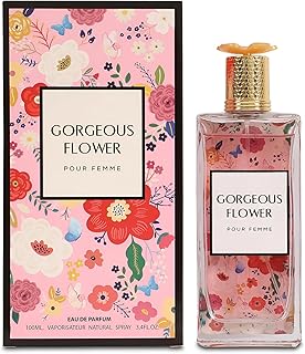 Gorgeous Flower Eau de Parfum for Women - 100ml Floral & Fruity Perfume with Lavender, Coconut, Vanilla & Pear, Long-Lasting Feminine Fragrance