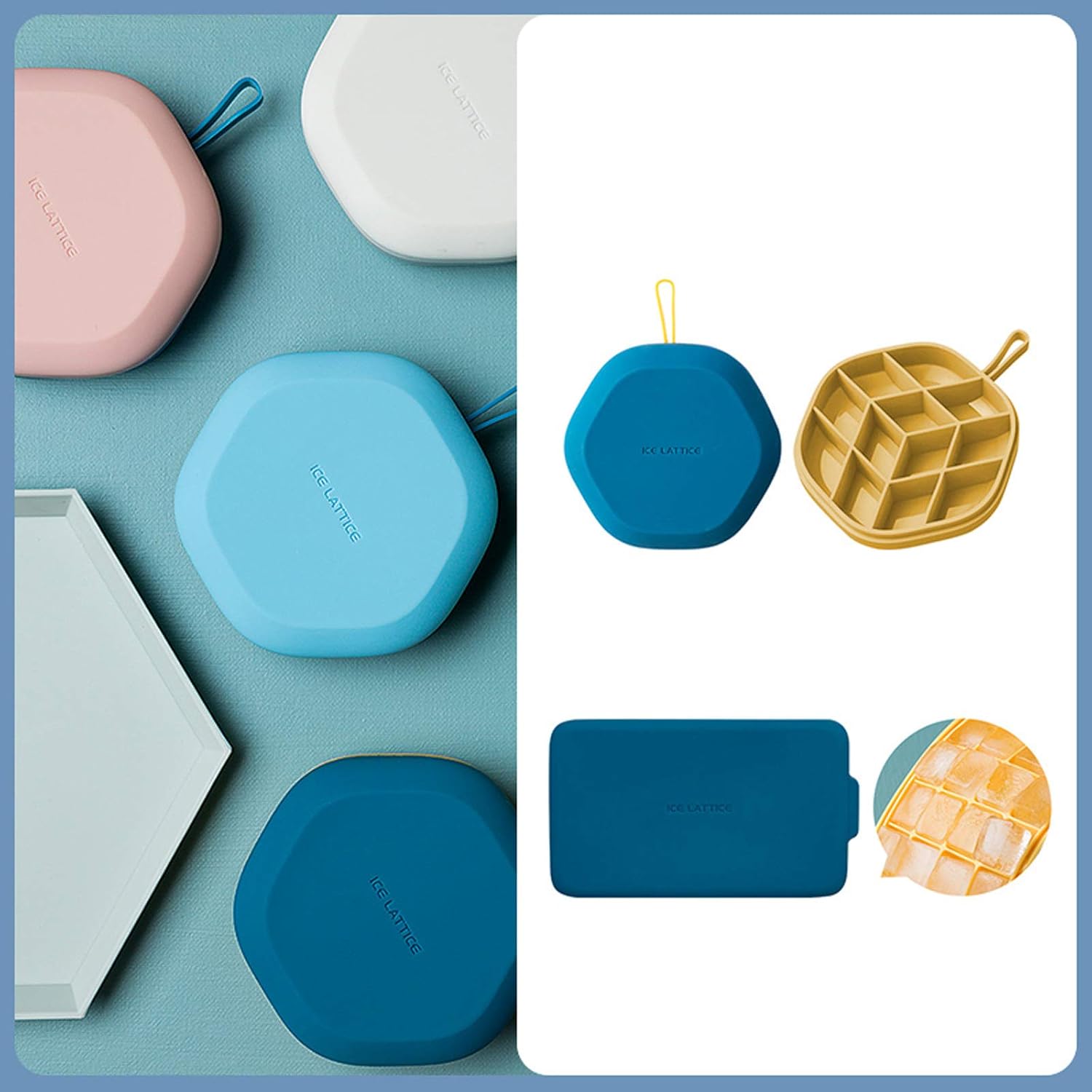 Ice Lolly Mould, Silicone Ice Lolly Mould, Ice Pop Mould, BPA-Free Plastic, Food Grade Silicone Mould Set, Multicoloured, N