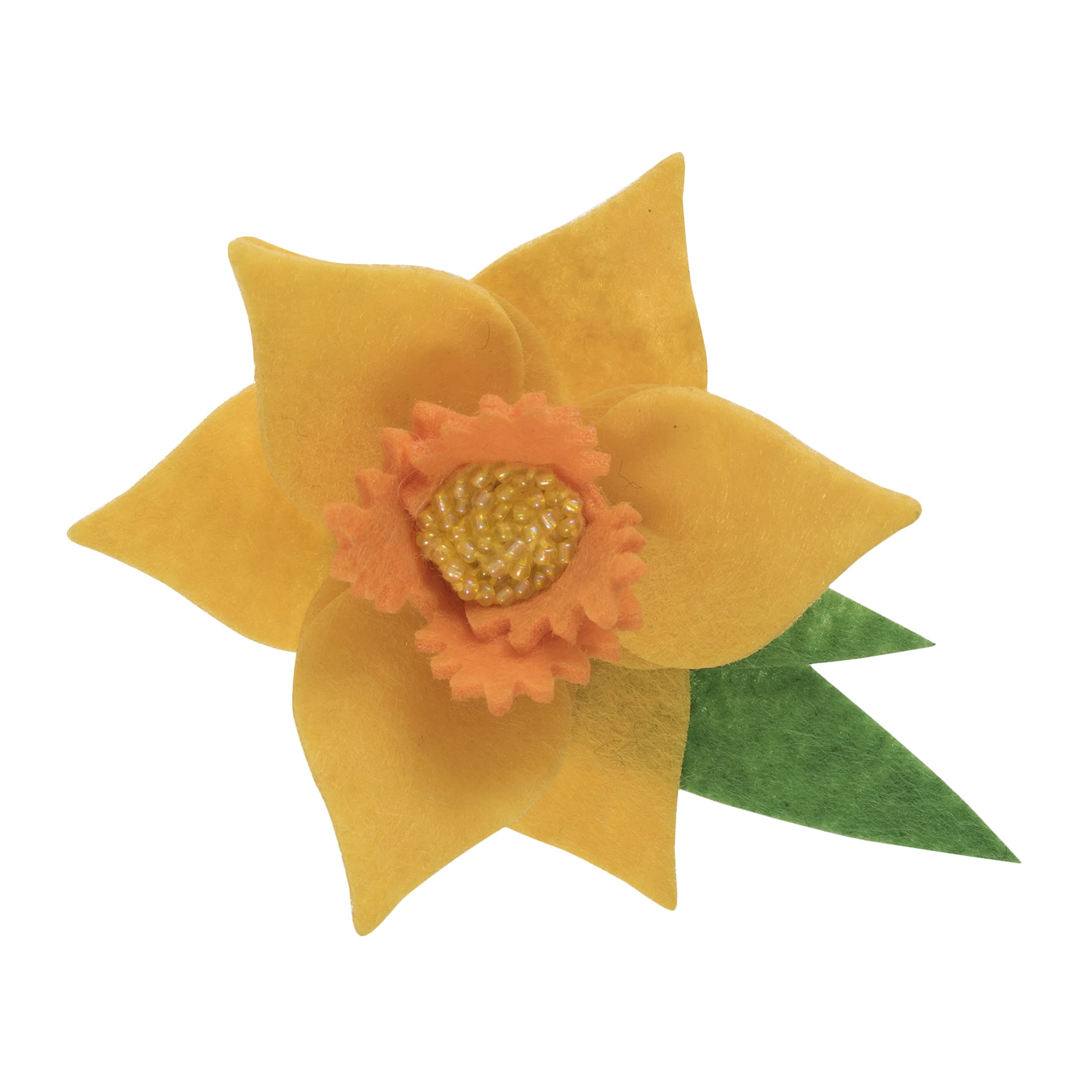 Trimits Daffodil Brooch Felt Decoration Kits, 8.5 X 11.5Cm,