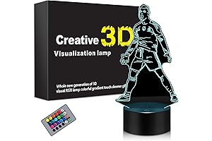 Fullosun Kids Night Light Soccer 3D Optical Illusion Lamp