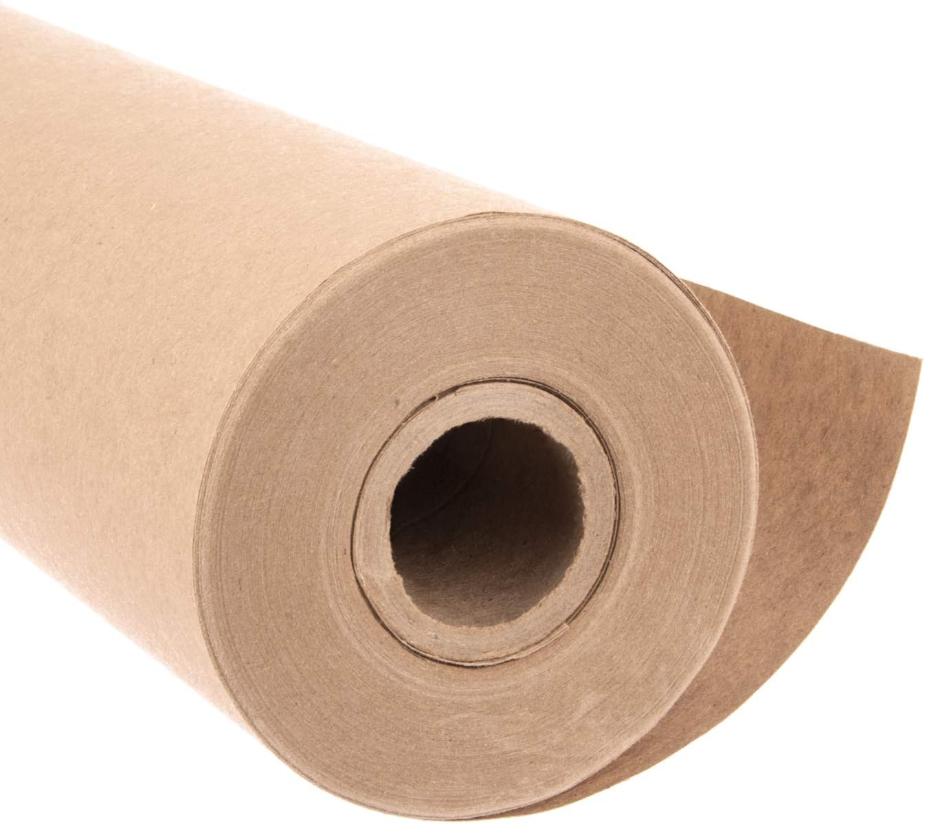 Eco Kraft Wrapping Paper Roll (Jumbo) | Biodegradable Recycled Material | Made in the USA | Multi-use: Natural Wrapping Paper, Table Runner, Moving, Packing & Shipping | 30” x 1200” (100ft)