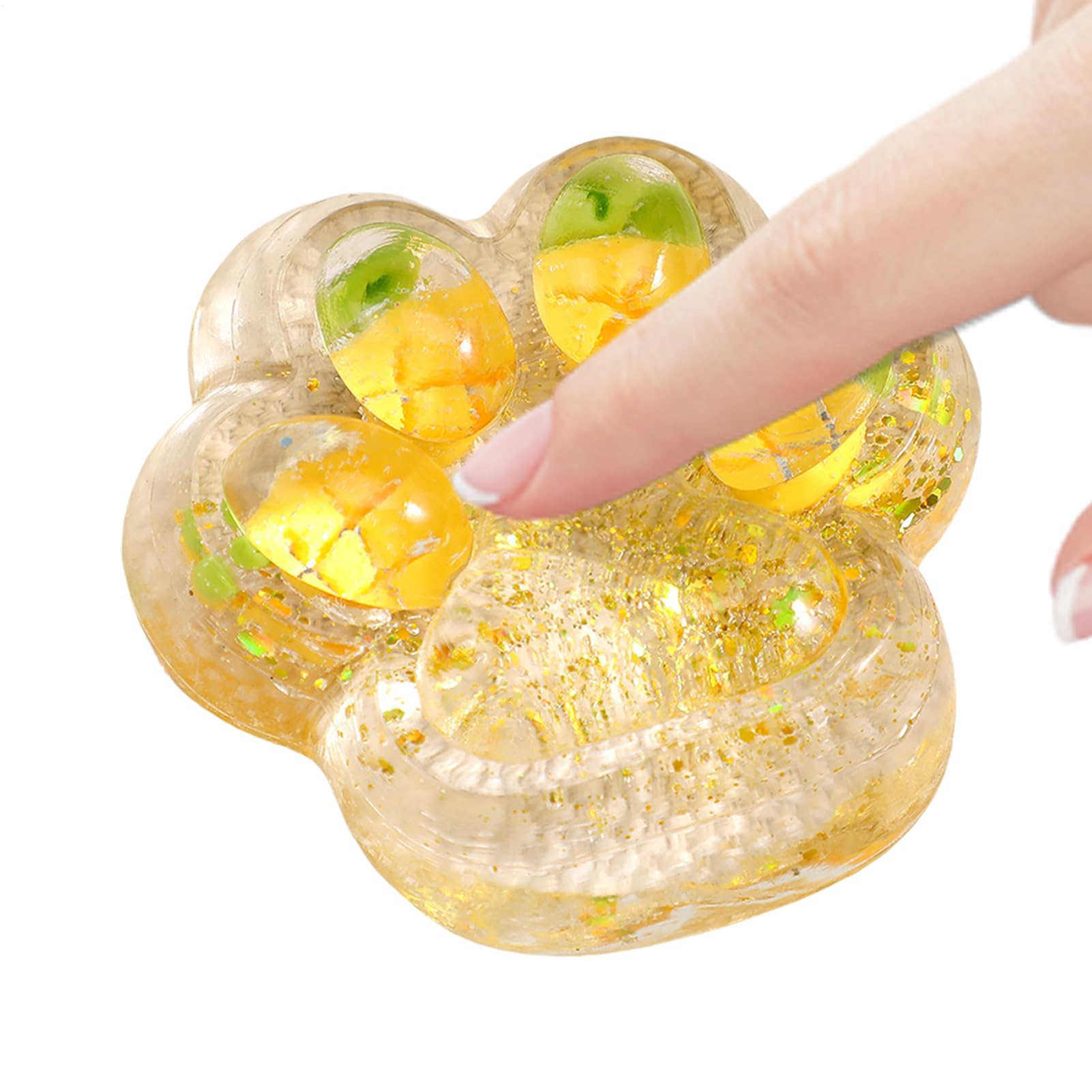 JAWUZ – 2 Squishy Pattes De Chat Géantes – Rose Et Blanc – Anti-stress Lavable – Cadeau Enfants Et Adultes