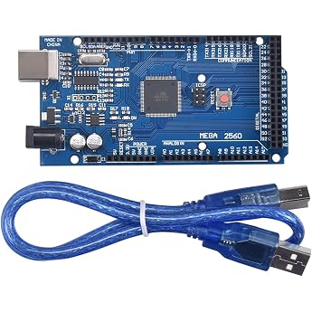 For Mega-2560-R3 GERUI Board for Mega-2560 Development Board with USB Cable Compatible 2560 R3 Module Improved with Data Cable Power Supply 6.5 - 12 V Compatible with Arduino IDE
