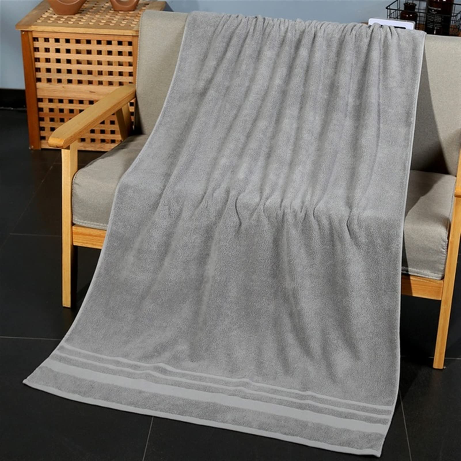 Large Bath Sheet Cotton Bathrobe Soft Bath Towel for Adults for Home Textiles Bath and Sauna Bathroom Color